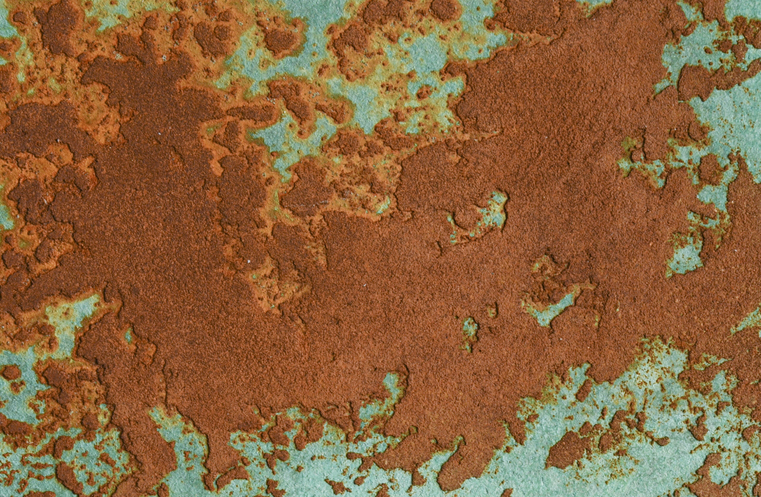 patina effect + rust effect Ściana dekoracyjna w jadalni